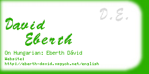 david eberth business card